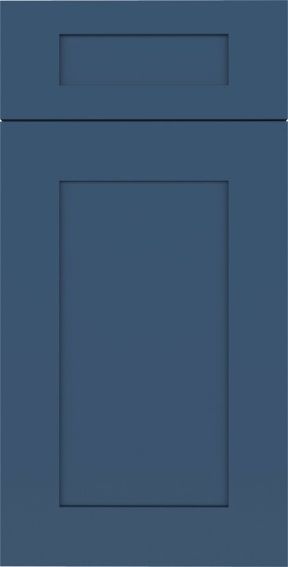 Blue Shaker cabinet door
